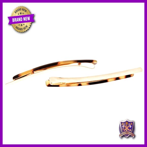Handmade French Bobby Pin Pair, Polished Cellulose Acetate Hair Clips